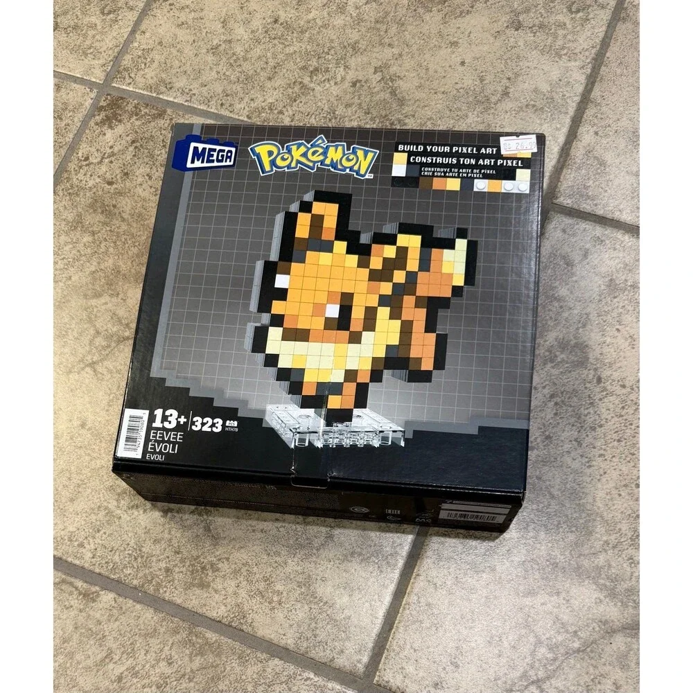 New MEGA Pokémon Eevee Pixel Art Building Set 323 pieces retro pixelated